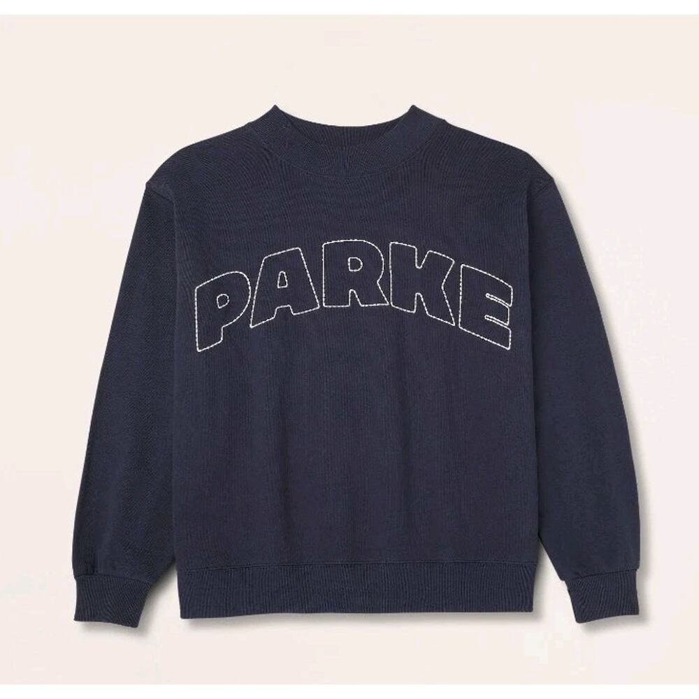Women's Mockneck Pullover Sweatshirt NWT- Parke x Target Navy Blue L/XL Unopened